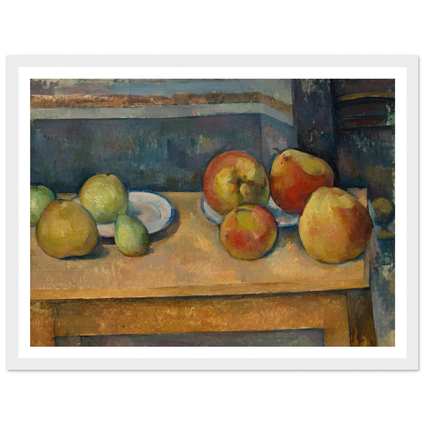 Still Life with Apples and Pears (ca. 1891–92) Art Print | Paul Cezanne - Framed Poster - 30x40 cm / 12x16″ - Black frame