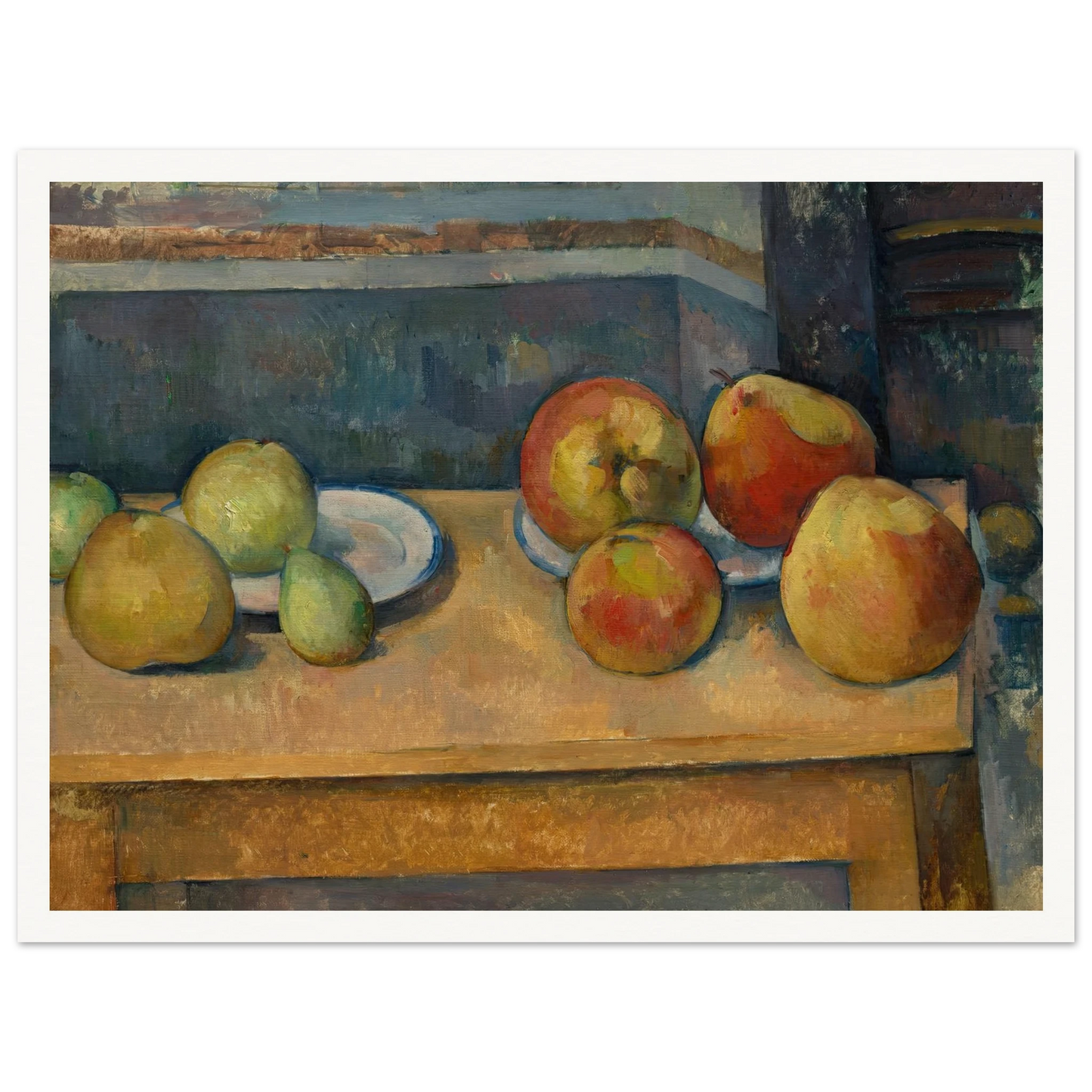 Still Life with Apples and Pears (ca. 1891–92) Art Print | Paul Cezanne - Framed Poster - 30x40 cm / 12x16″ - Black frame