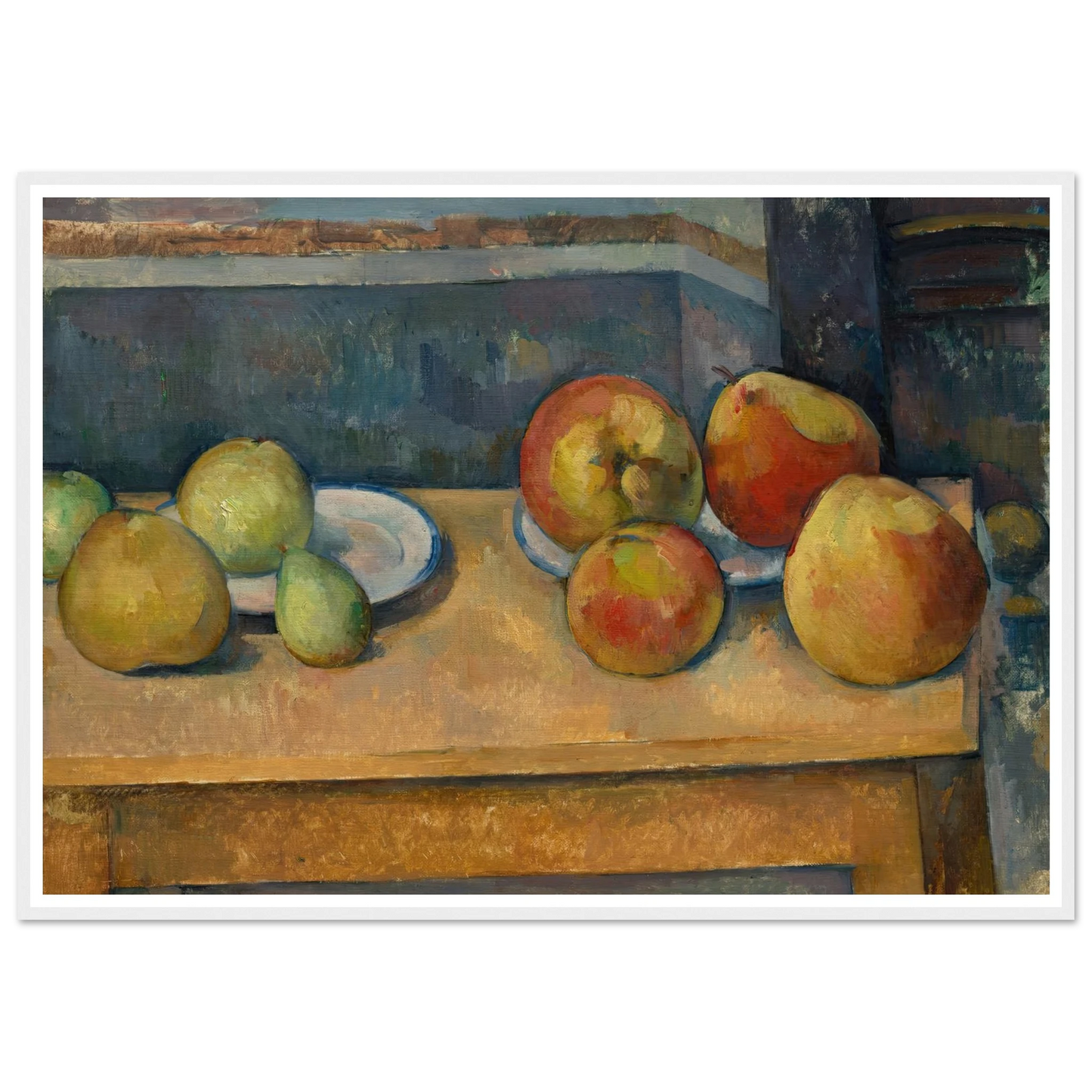 Still Life with Apples and Pears (ca. 1891–92) Art Print | Paul Cezanne - Framed Poster - 30x40 cm / 12x16″ - Black frame