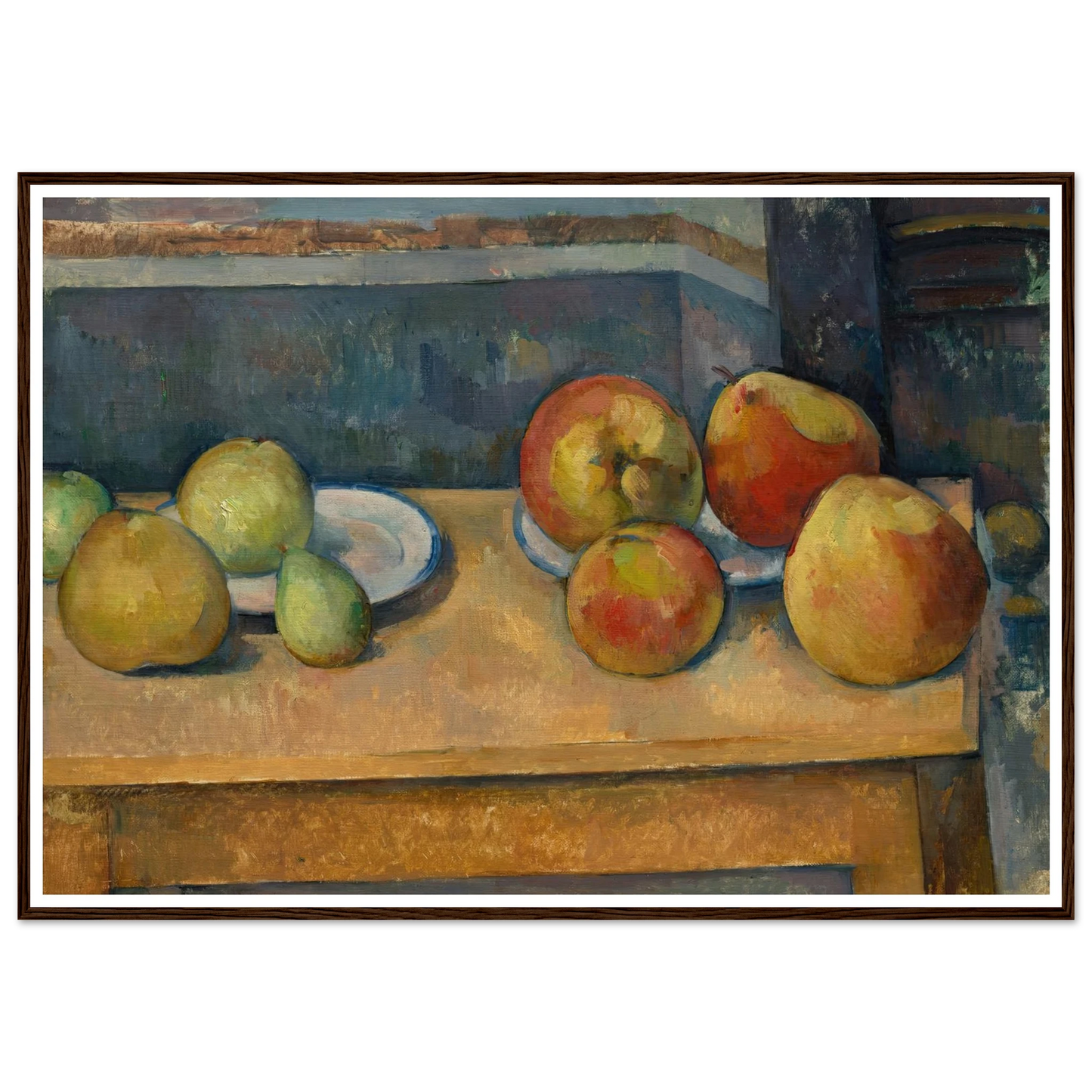 Still Life with Apples and Pears (ca. 1891–92) Art Print | Paul Cezanne - Framed Poster - 30x40 cm / 12x16″ - Black frame