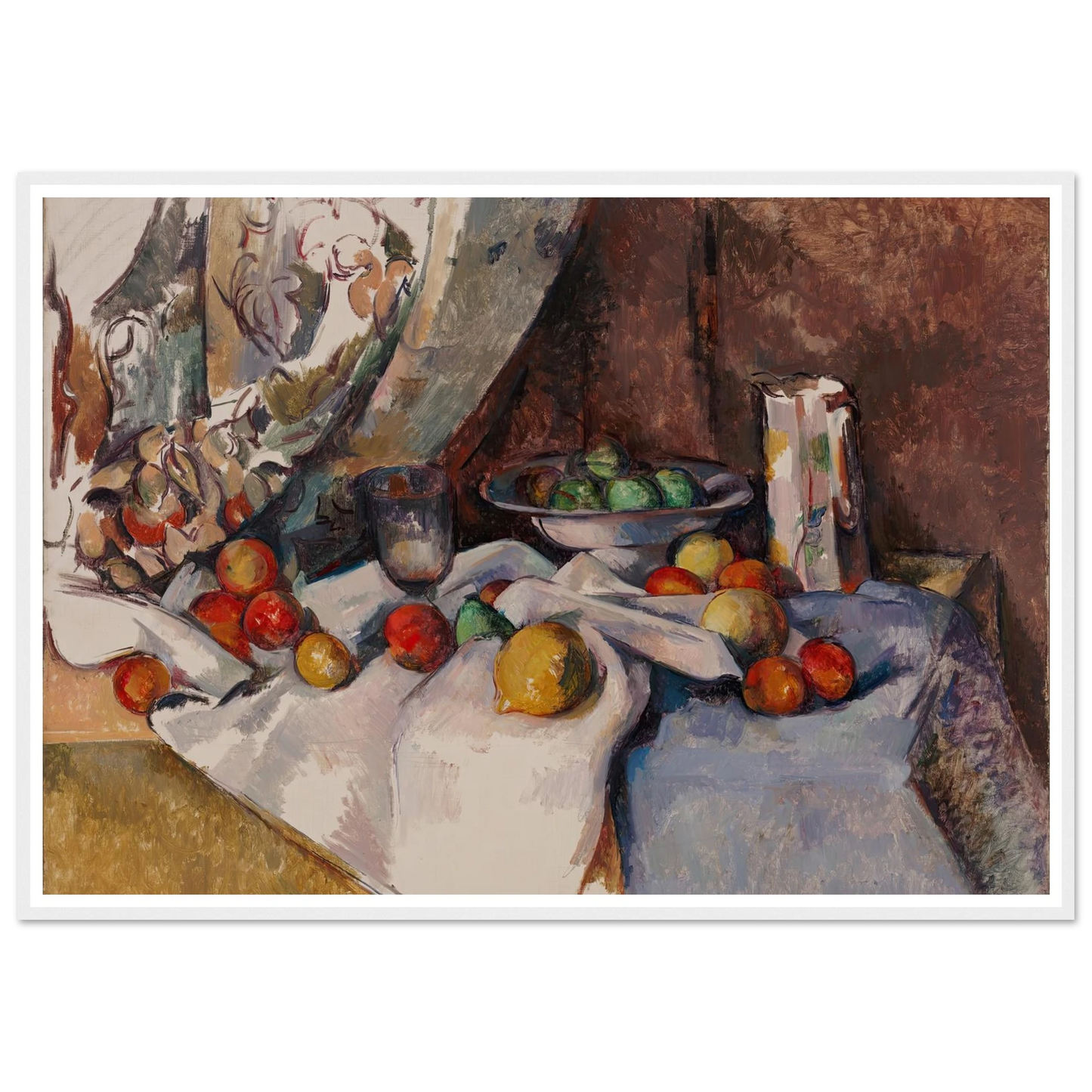 Still Life with Apples (from 1895 until 1898) Art Print | Paul Cezanne - Framed Poster - 30x40 cm / 12x16″ - Black frame