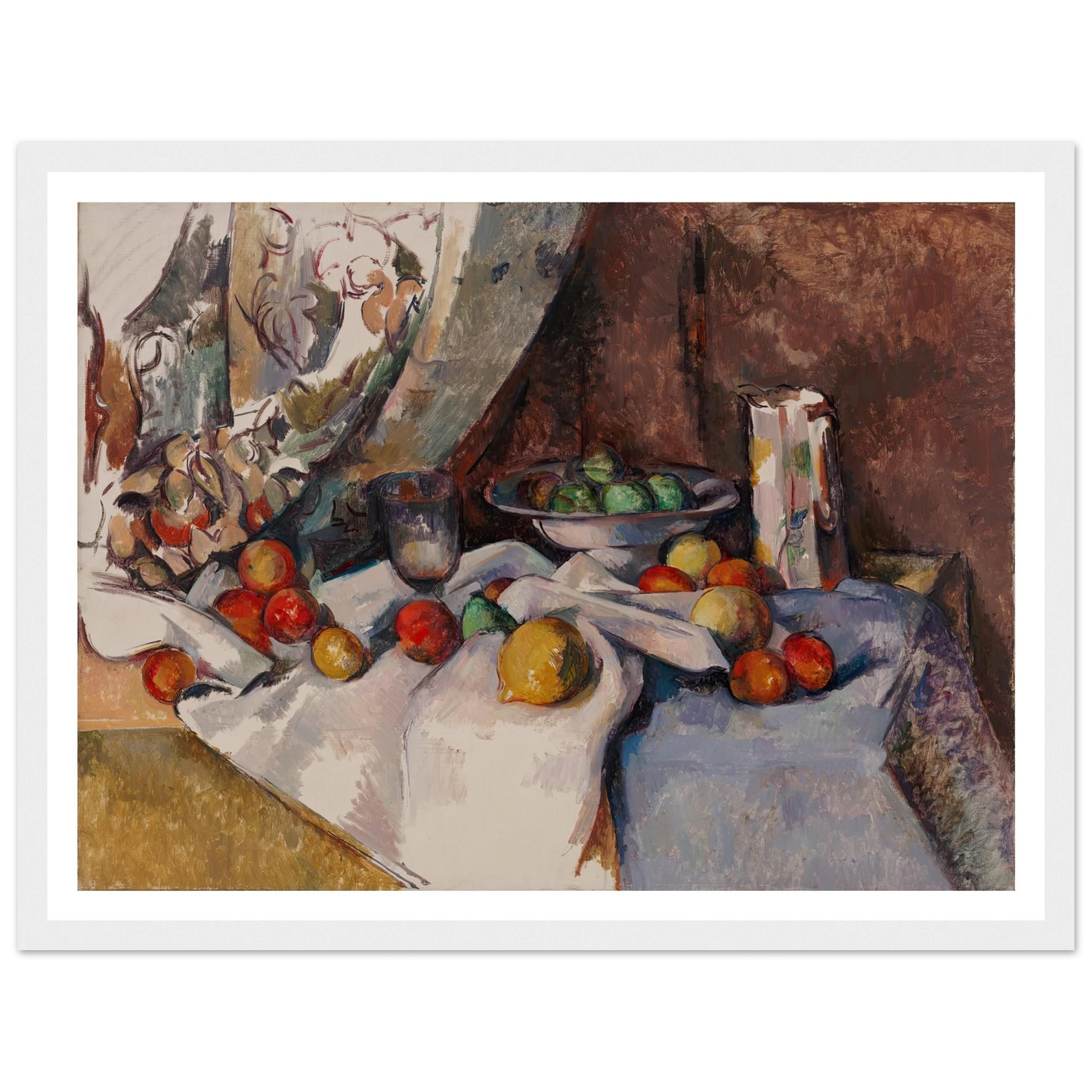 Still Life with Apples (from 1895 until 1898) Art Print | Paul Cezanne - Framed Poster - 30x40 cm / 12x16″ - Black frame