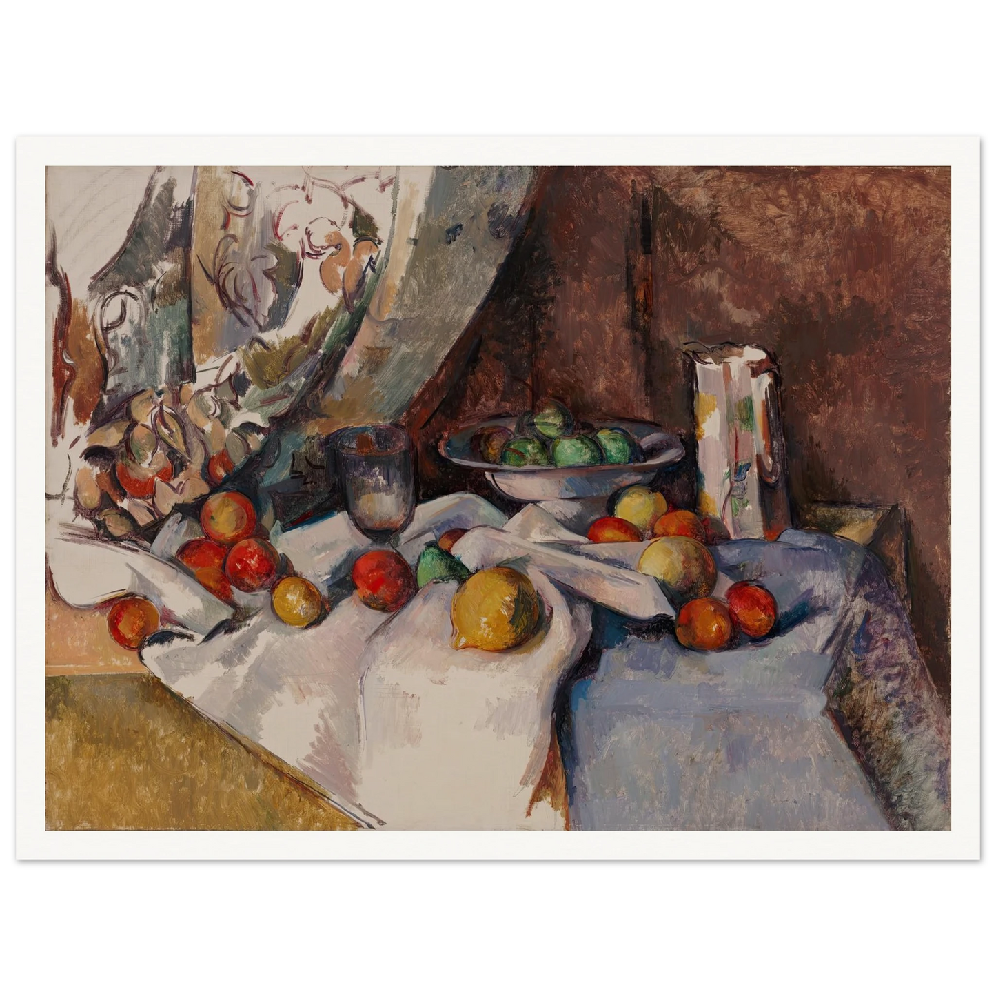 Still Life with Apples (from 1895 until 1898) Art Print | Paul Cezanne - Framed Poster - 30x40 cm / 12x16″ - Black frame