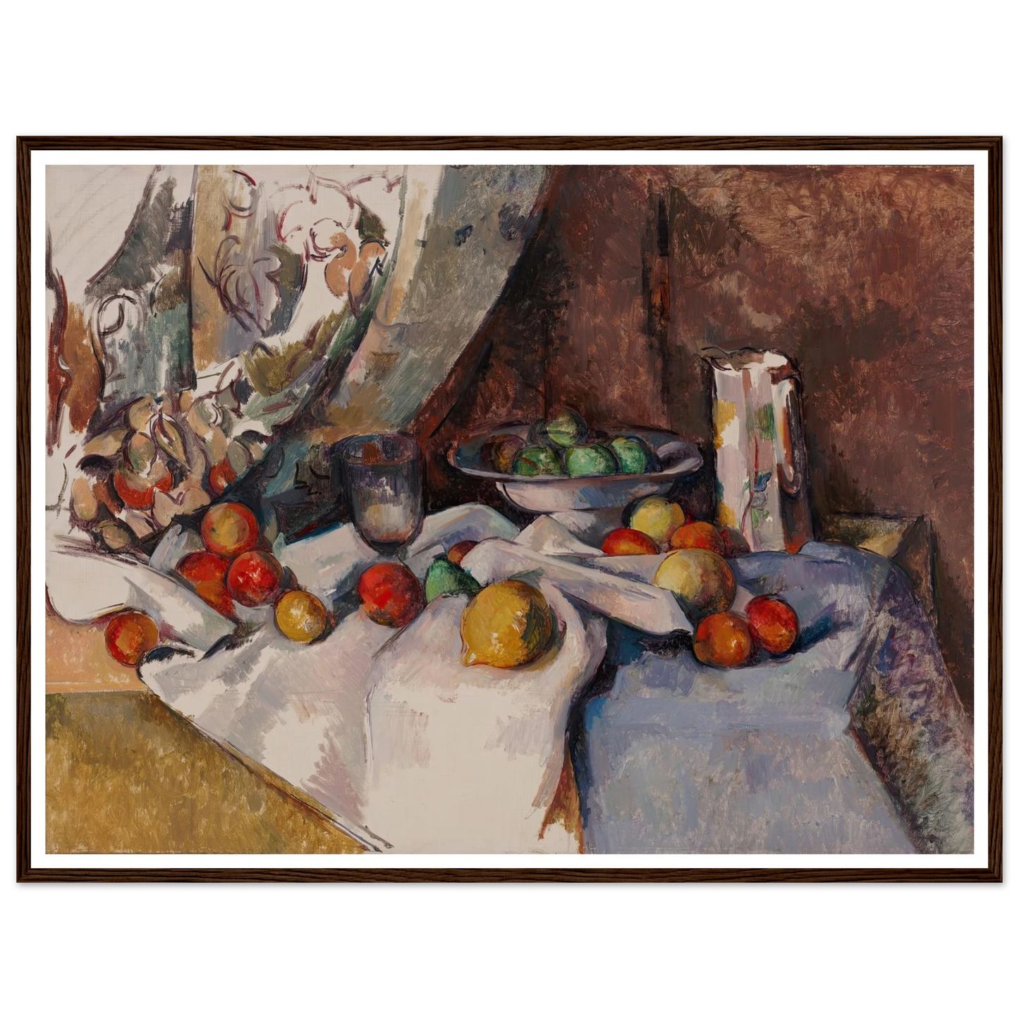 Still Life with Apples (from 1895 until 1898) Art Print | Paul Cezanne - Framed Poster - 30x40 cm / 12x16″ - Black frame