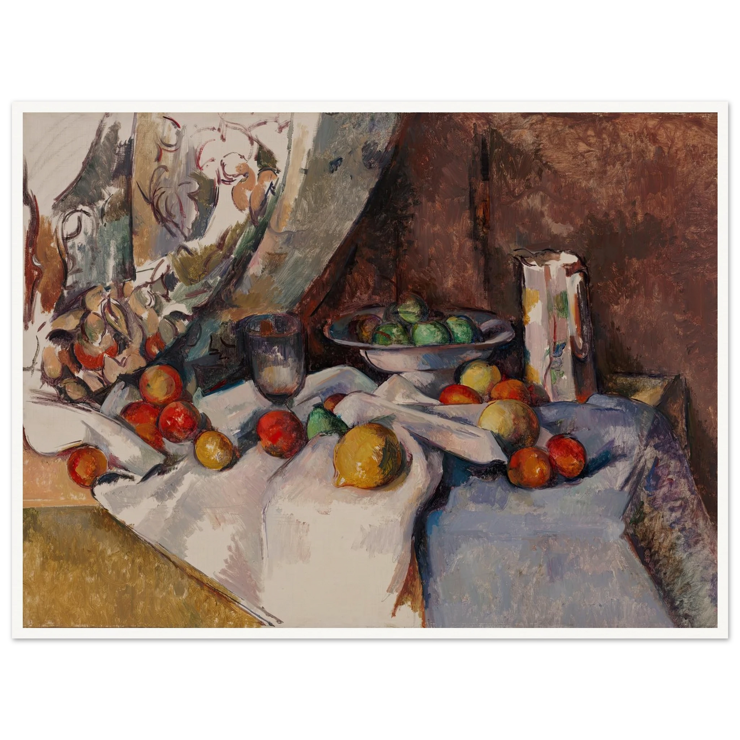 Still Life with Apples (from 1895 until 1898) Art Print | Paul Cezanne - Framed Poster - 30x40 cm / 12x16″ - Black frame