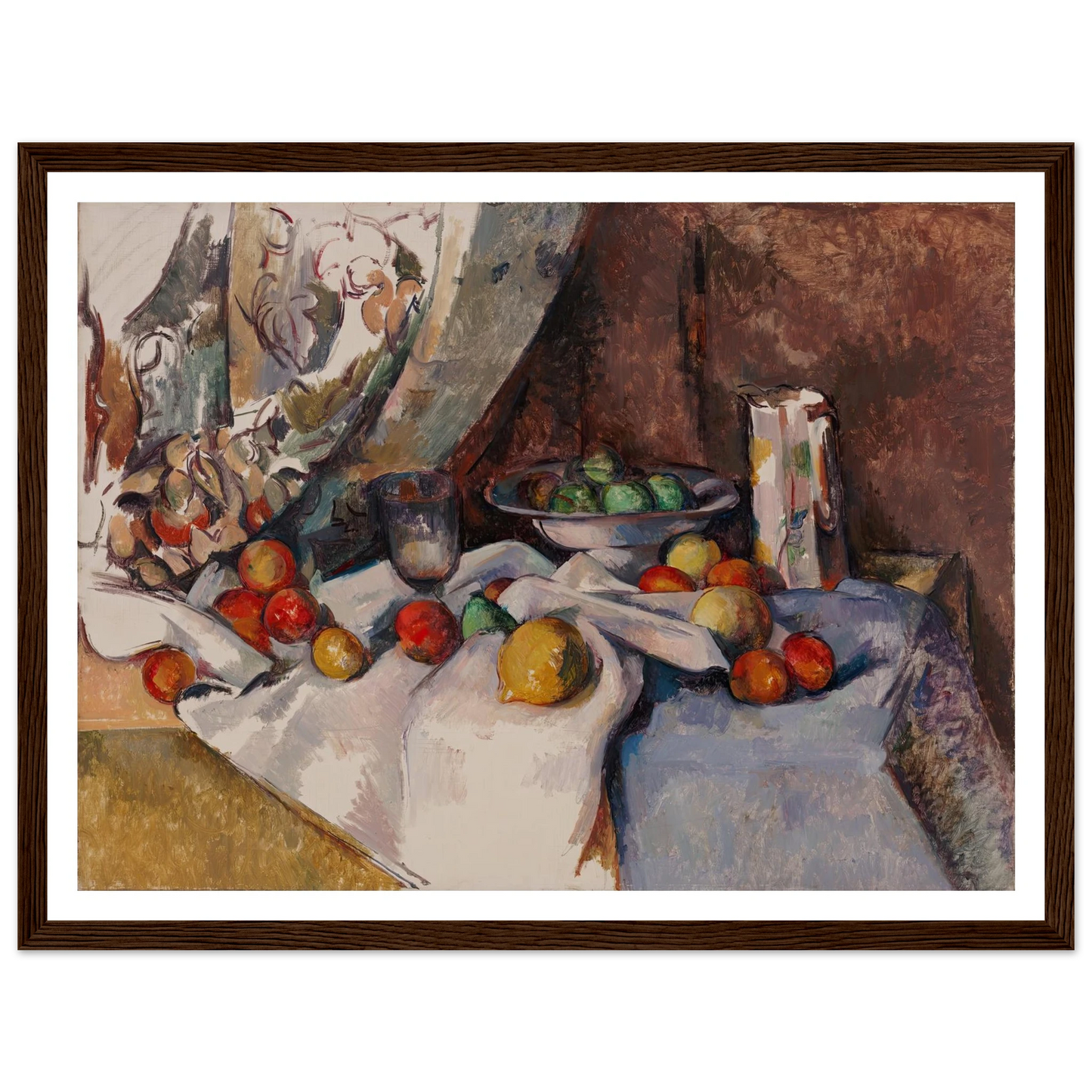 Still Life with Apples (from 1895 until 1898) Art Print | Paul Cezanne - Framed Poster - 30x40 cm / 12x16″ - Black frame
