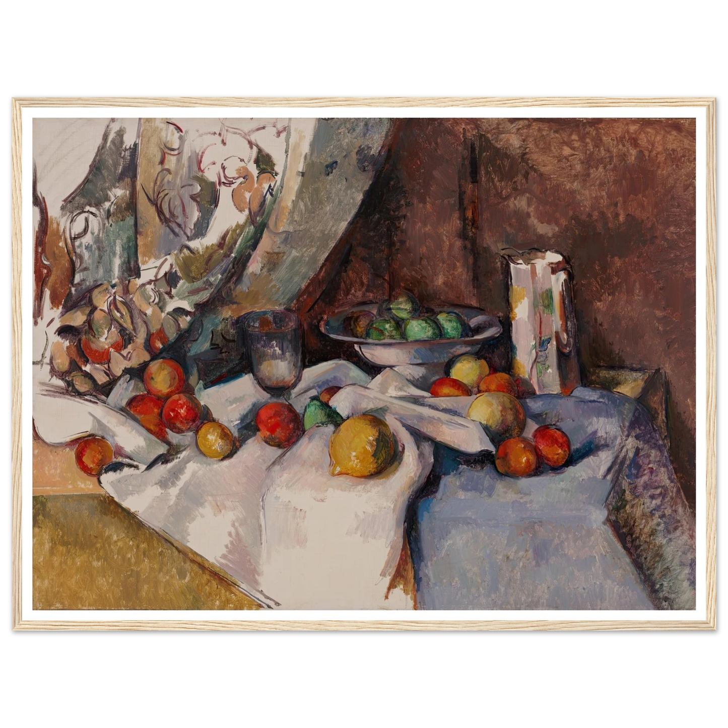 Still Life with Apples (from 1895 until 1898) Art Print | Paul Cezanne - Framed Poster - 30x40 cm / 12x16″ - Black frame