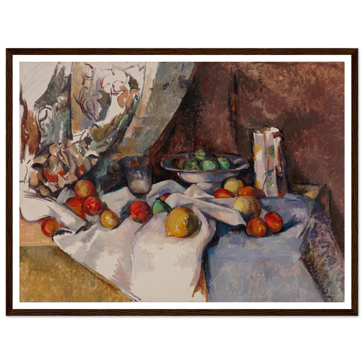 Still Life with Apples (from 1895 until 1898) Art Print | Paul Cezanne - Framed Poster - 30x40 cm / 12x16″ - Black frame
