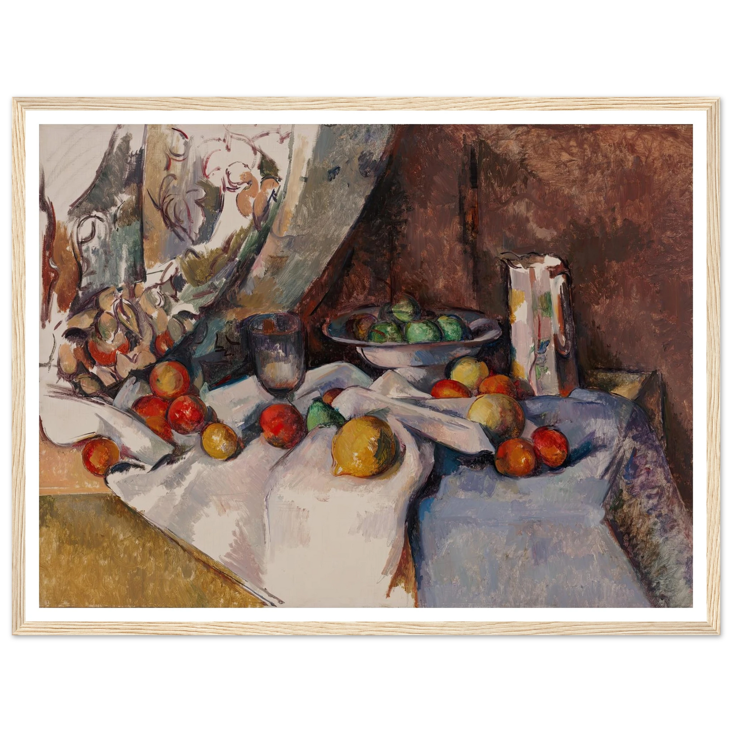Still Life with Apples (from 1895 until 1898) Art Print | Paul Cezanne - Framed Poster - 30x40 cm / 12x16″ - Black frame
