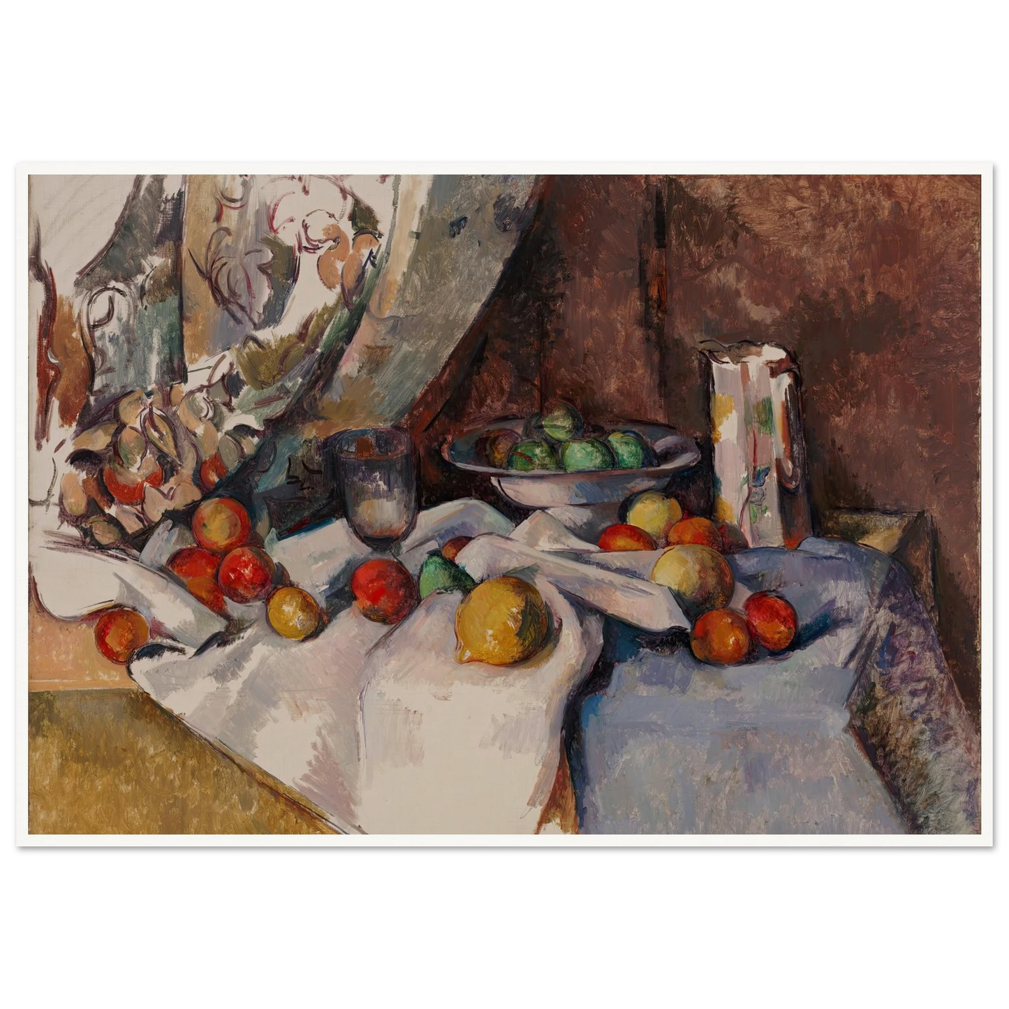 Still Life with Apples (from 1895 until 1898) Art Print | Paul Cezanne - Framed Poster - 30x40 cm / 12x16″ - Black frame