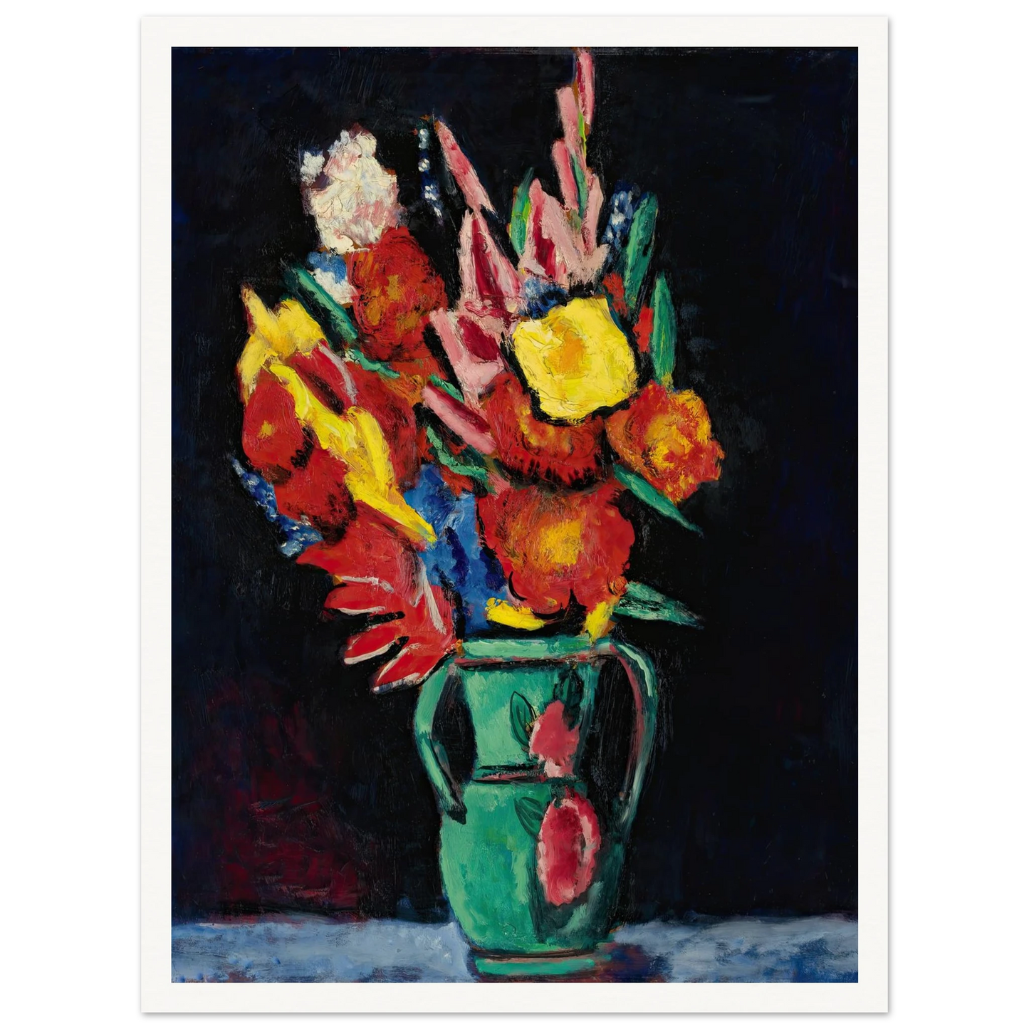 Still Life With Flowers Art Print | Marsden Hartley - Framed Poster - 30x40 cm / 12x16″ - Black frame