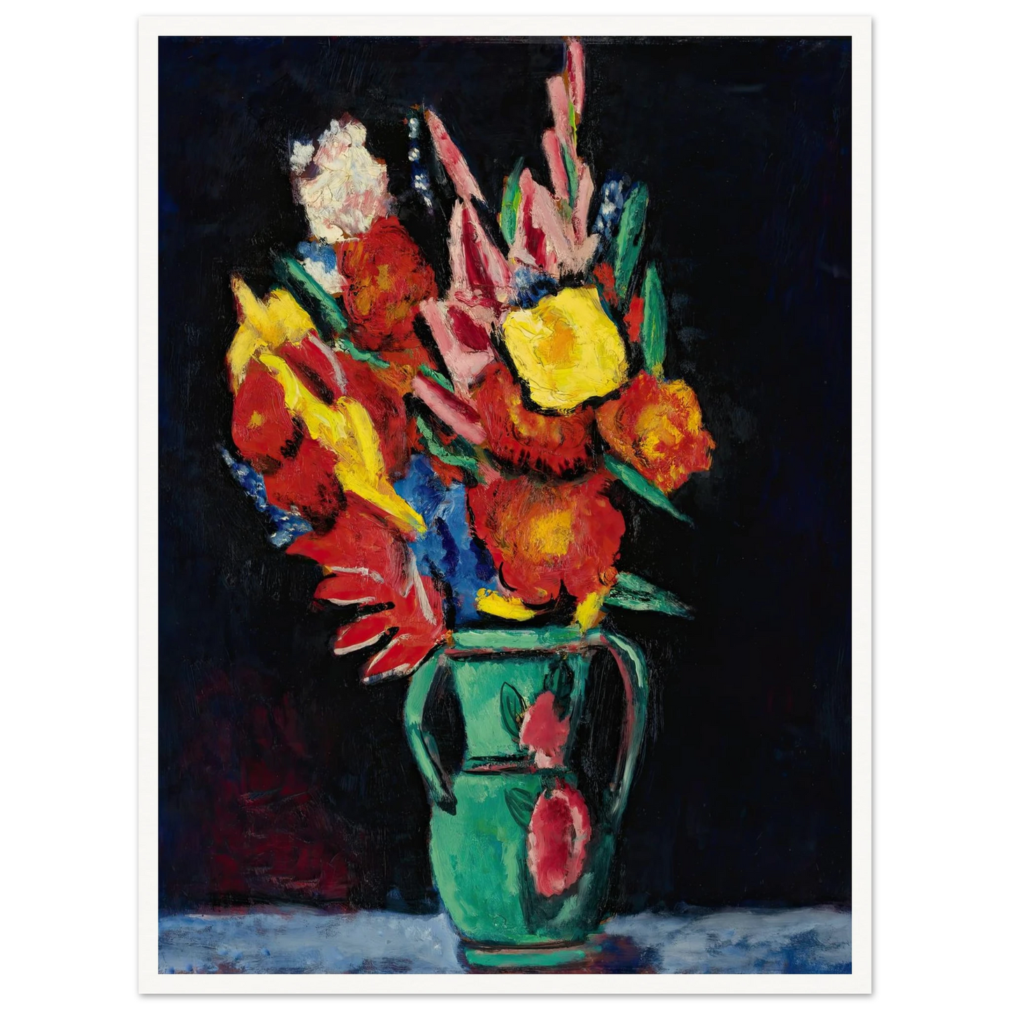 Still Life With Flowers Art Print | Marsden Hartley - Framed Poster - 30x40 cm / 12x16″ - Black frame