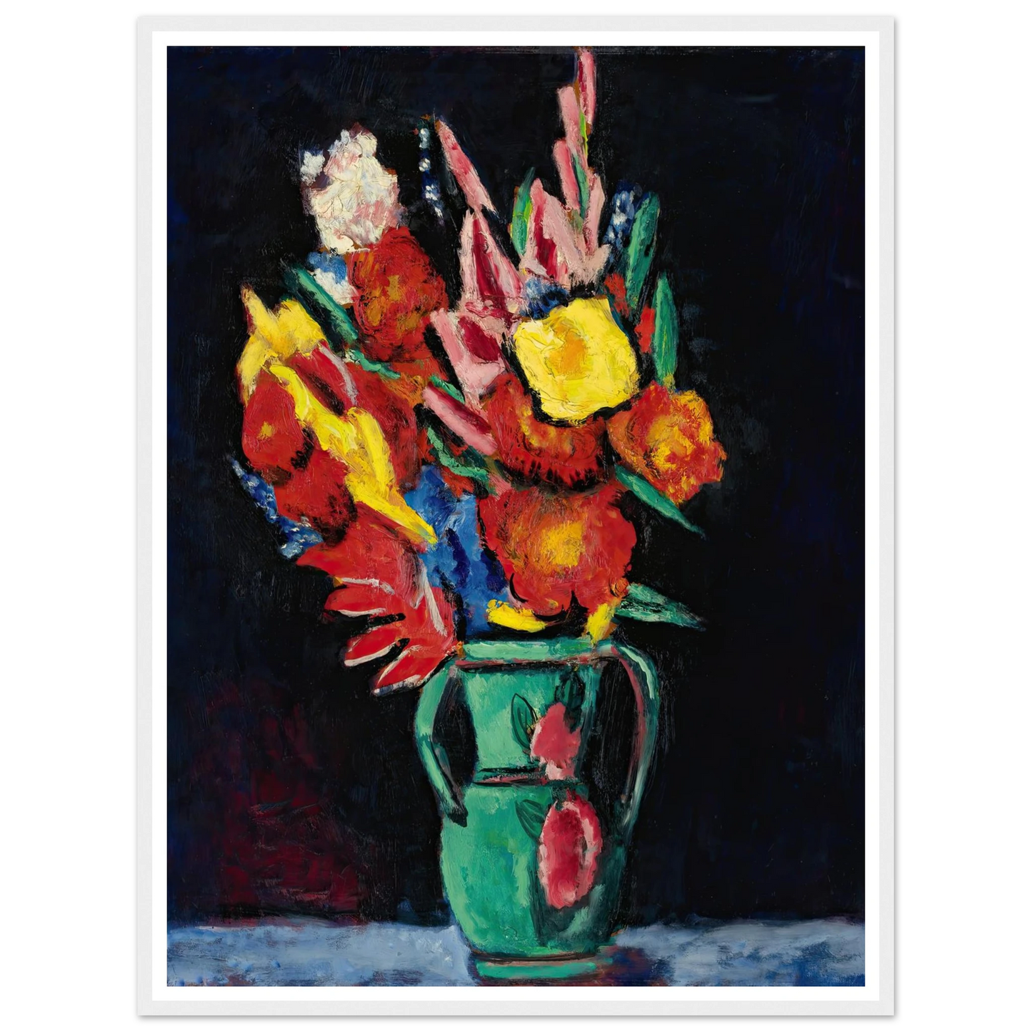 Still Life With Flowers Art Print | Marsden Hartley - Framed Poster - 30x40 cm / 12x16″ - Black frame