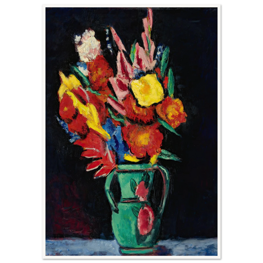 Still Life With Flowers Art Print | Marsden Hartley - Framed Poster - 30x40 cm / 12x16″ - Black frame