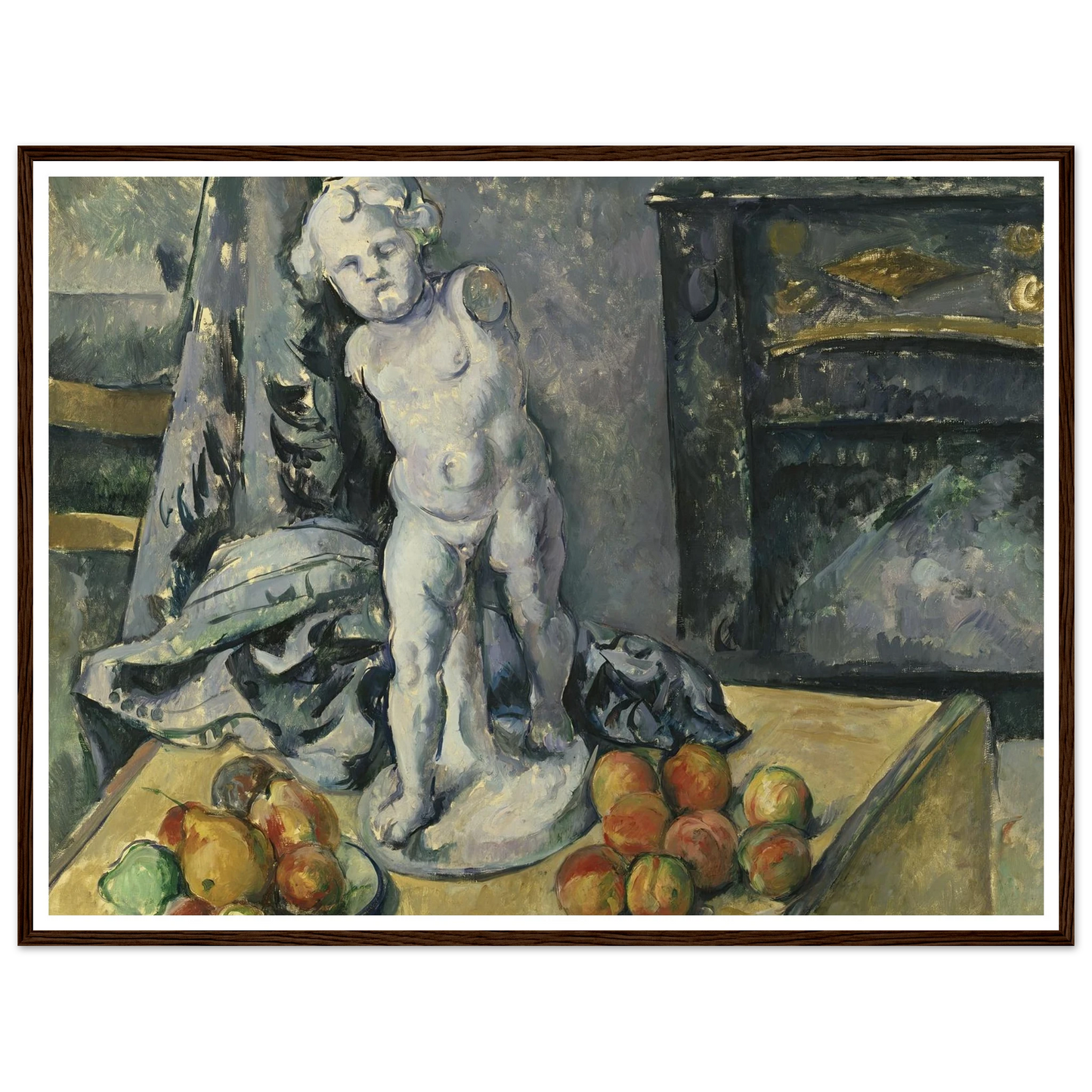 Still Life with Plaster Cupid (1890s) Art Print | Paul Cezanne - Framed Poster - 30x40 cm / 12x16″ - Black frame