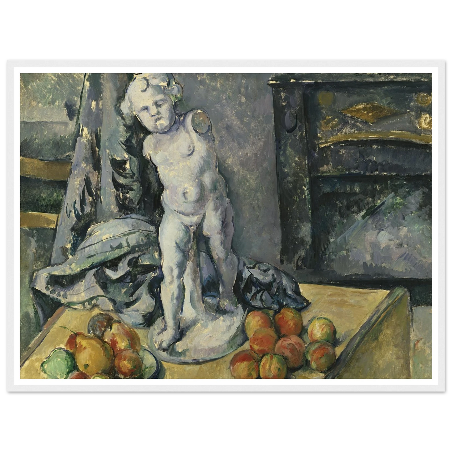 Still Life with Plaster Cupid (1890s) Art Print | Paul Cezanne - Framed Poster - 30x40 cm / 12x16″ - Black frame