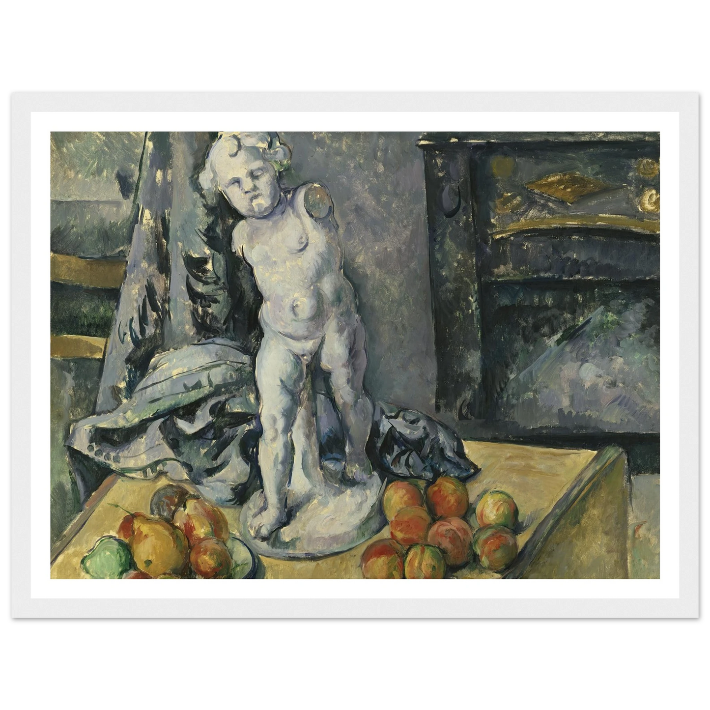 Still Life with Plaster Cupid (1890s) Art Print | Paul Cezanne - Framed Poster - 30x40 cm / 12x16″ - Black frame