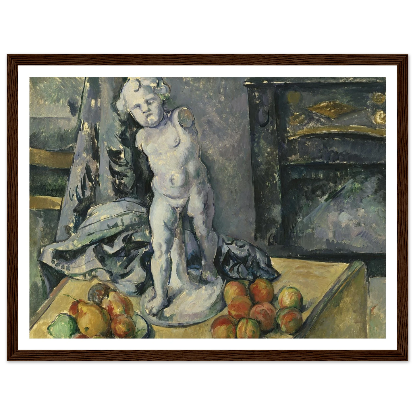 Still Life with Plaster Cupid (1890s) Art Print | Paul Cezanne - Framed Poster - 30x40 cm / 12x16″ - Black frame