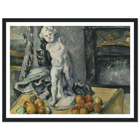Still Life with Plaster Cupid (1890s) Art Print | Paul Cezanne - Framed Poster - 30x40 cm / 12x16″ - Black frame
