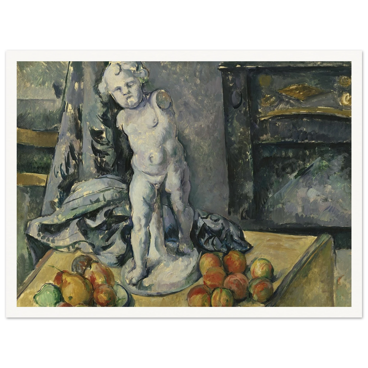 Still Life with Plaster Cupid (1890s) Art Print | Paul Cezanne - Framed Poster - 30x40 cm / 12x16″ - Black frame
