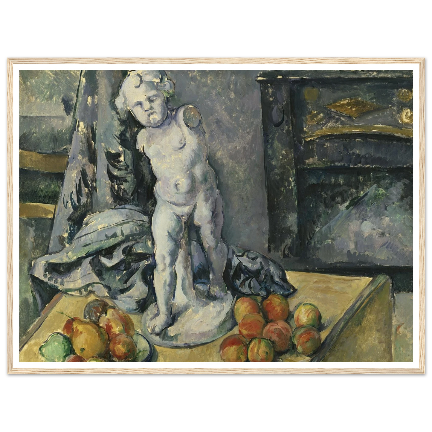 Still Life with Plaster Cupid (1890s) Art Print | Paul Cezanne - Framed Poster - 30x40 cm / 12x16″ - Black frame