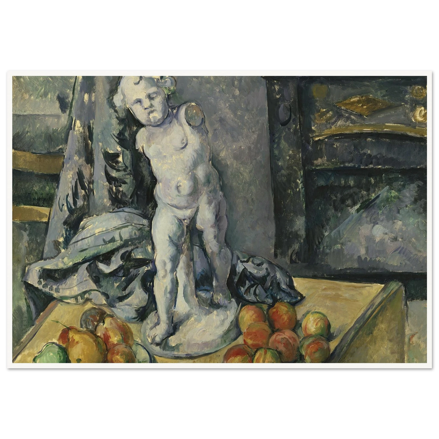 Still Life with Plaster Cupid (1890s) Art Print | Paul Cezanne - Framed Poster - 30x40 cm / 12x16″ - Black frame