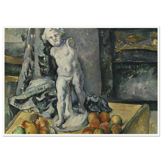 Still Life with Plaster Cupid (1890s) Art Print | Paul Cezanne - Framed Poster - 30x40 cm / 12x16″ - Black frame