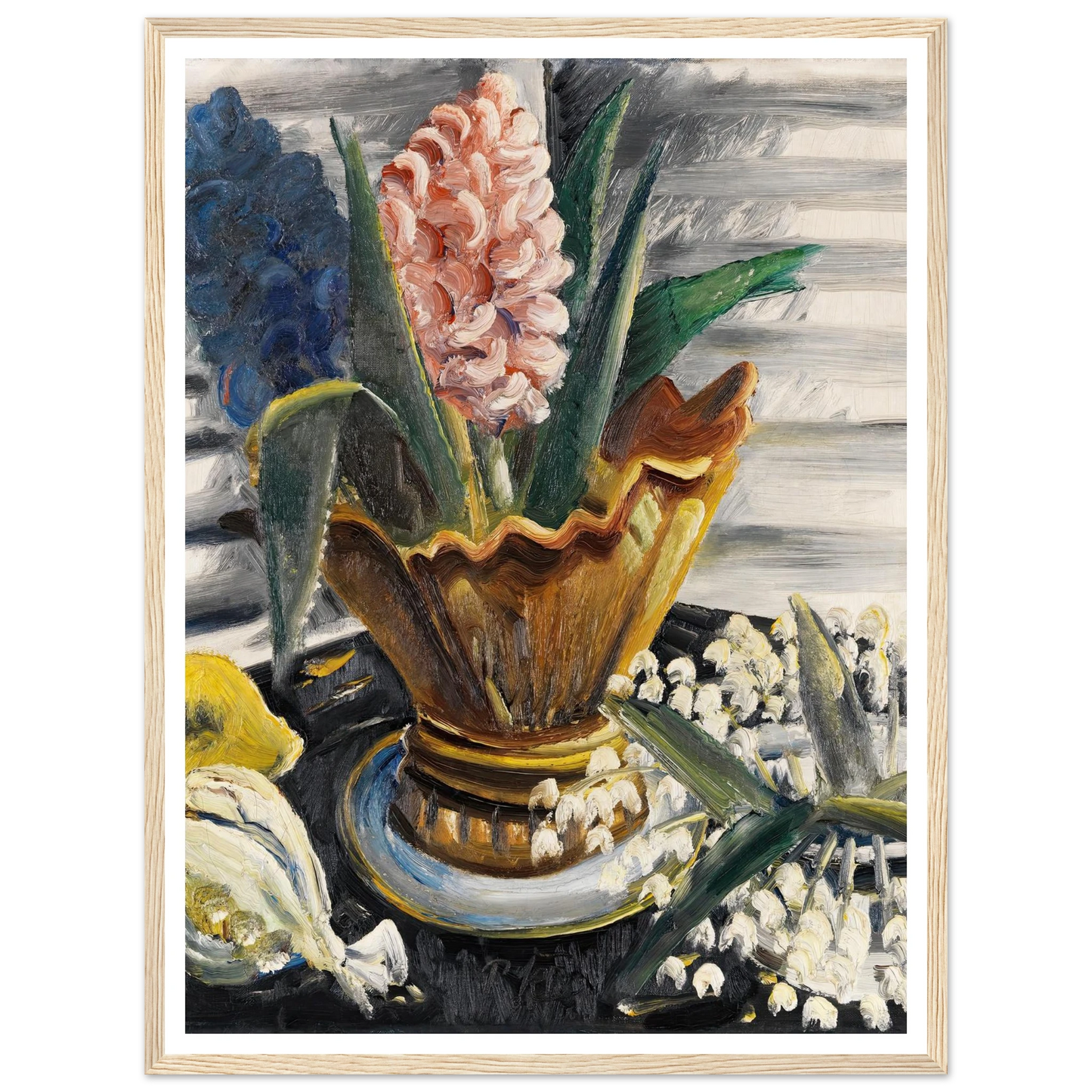 Stillleben mit Maiglöckchen (1930) Art Print | Paul Kleinschmidt - Framed Poster - 30x40 cm / 12x16″ - Black frame