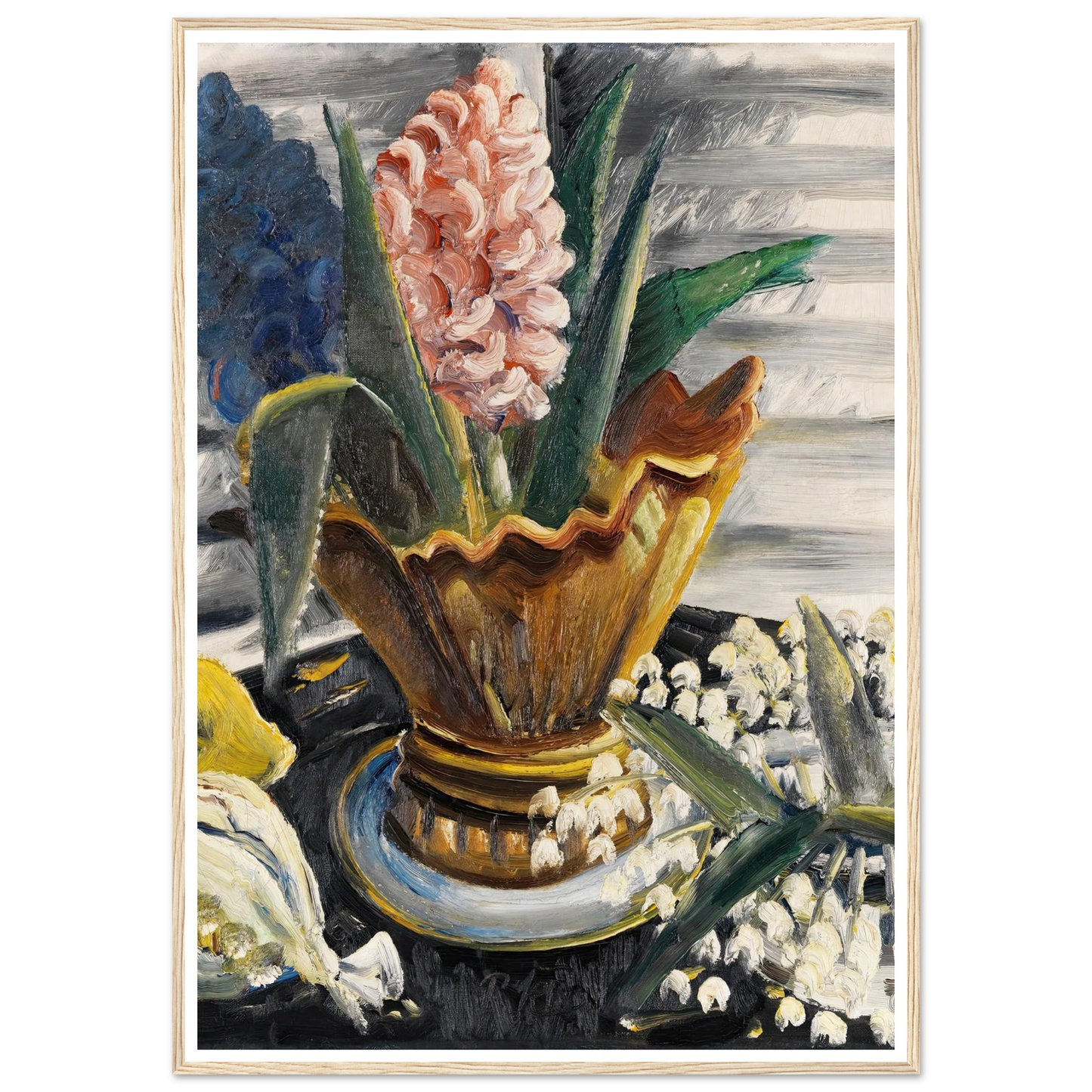 Stillleben mit Maiglöckchen (1930) Art Print | Paul Kleinschmidt - Framed Poster - 30x40 cm / 12x16″ - Black frame