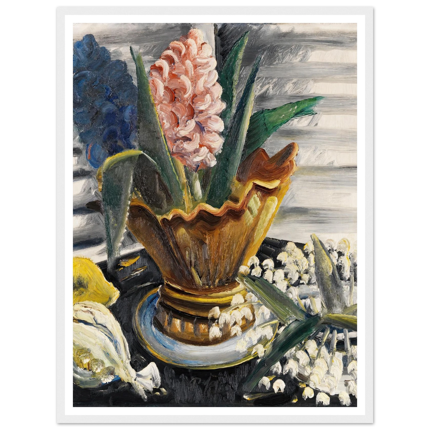 Stillleben mit Maiglöckchen (1930) Art Print | Paul Kleinschmidt - Framed Poster - 30x40 cm / 12x16″ - Black frame