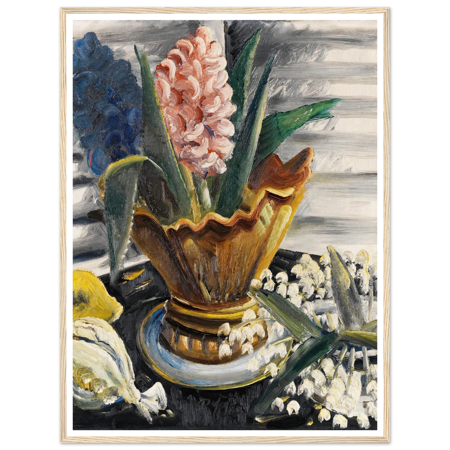 Stillleben mit Maiglöckchen (1930) Art Print | Paul Kleinschmidt - Framed Poster - 30x40 cm / 12x16″ - Black frame