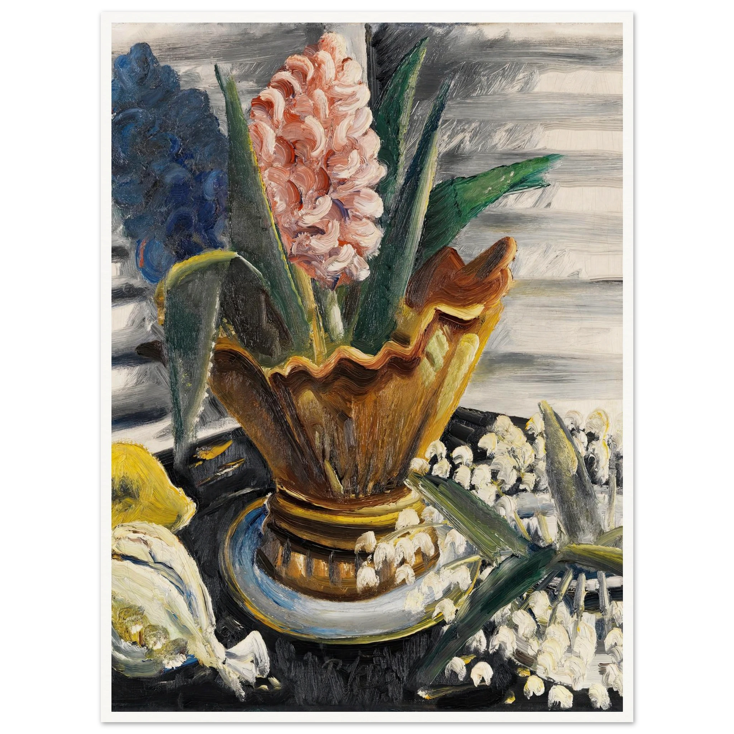 Stillleben mit Maiglöckchen (1930) Art Print | Paul Kleinschmidt - Framed Poster - 30x40 cm / 12x16″ - Black frame