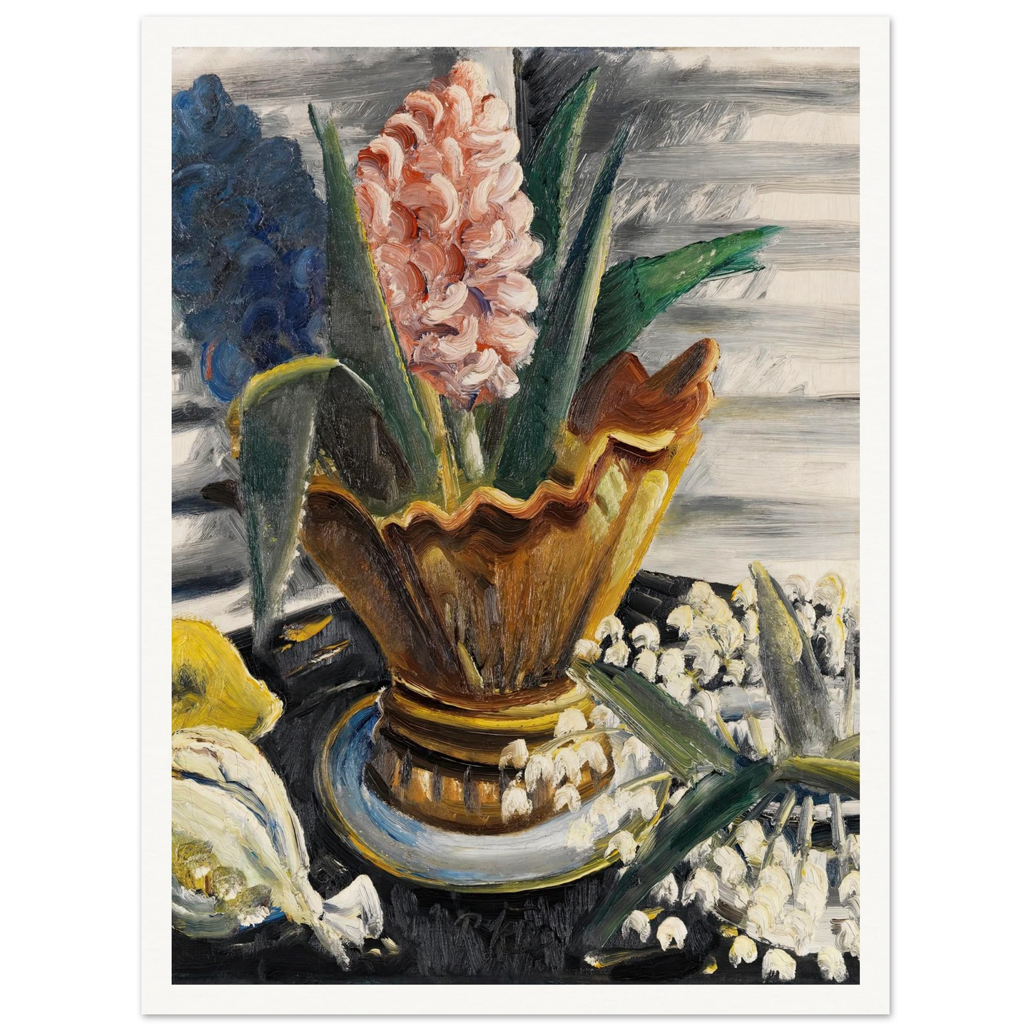 Stillleben mit Maiglöckchen (1930) Art Print | Paul Kleinschmidt - Framed Poster - 30x40 cm / 12x16″ - Black frame