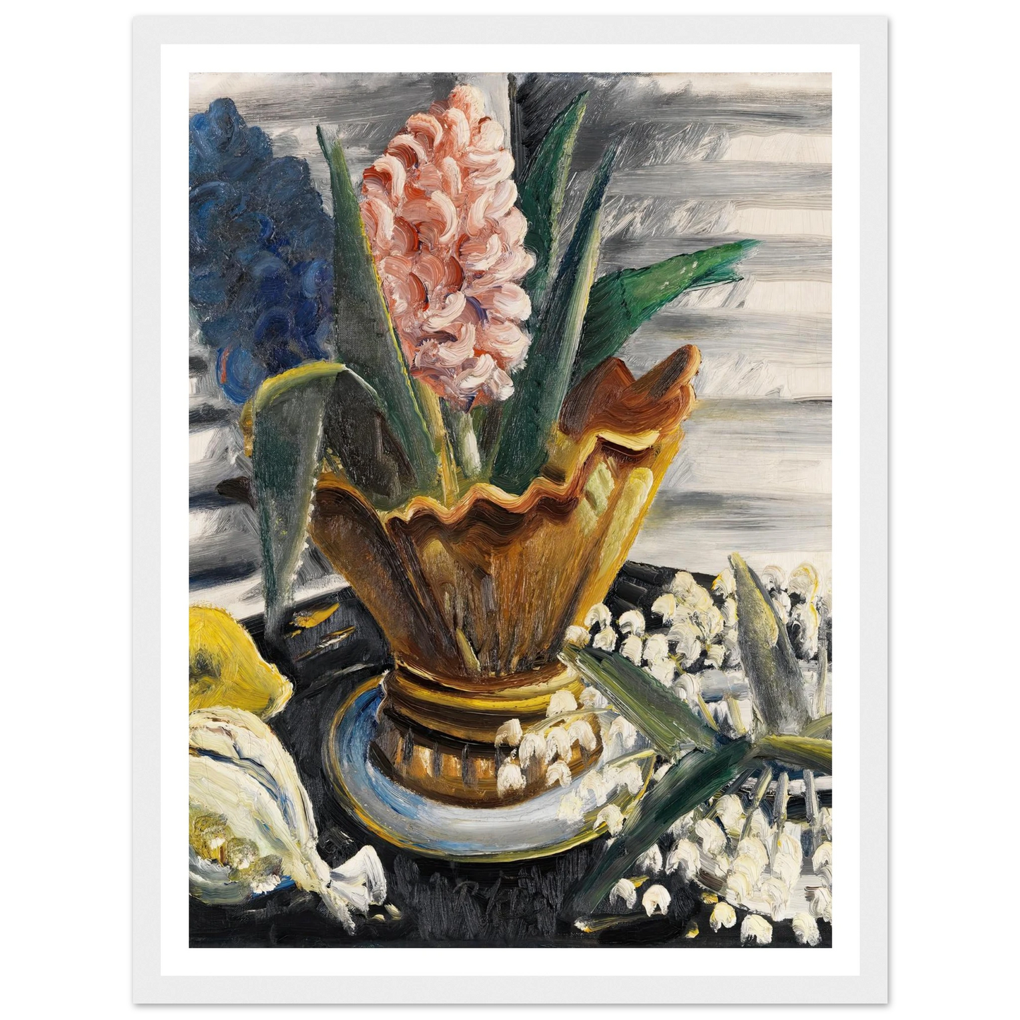 Stillleben mit Maiglöckchen (1930) Art Print | Paul Kleinschmidt - Framed Poster - 30x40 cm / 12x16″ - Black frame