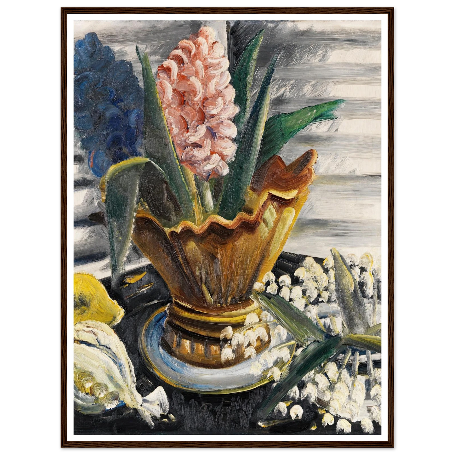 Stillleben mit Maiglöckchen (1930) Art Print | Paul Kleinschmidt - Framed Poster - 30x40 cm / 12x16″ - Black frame