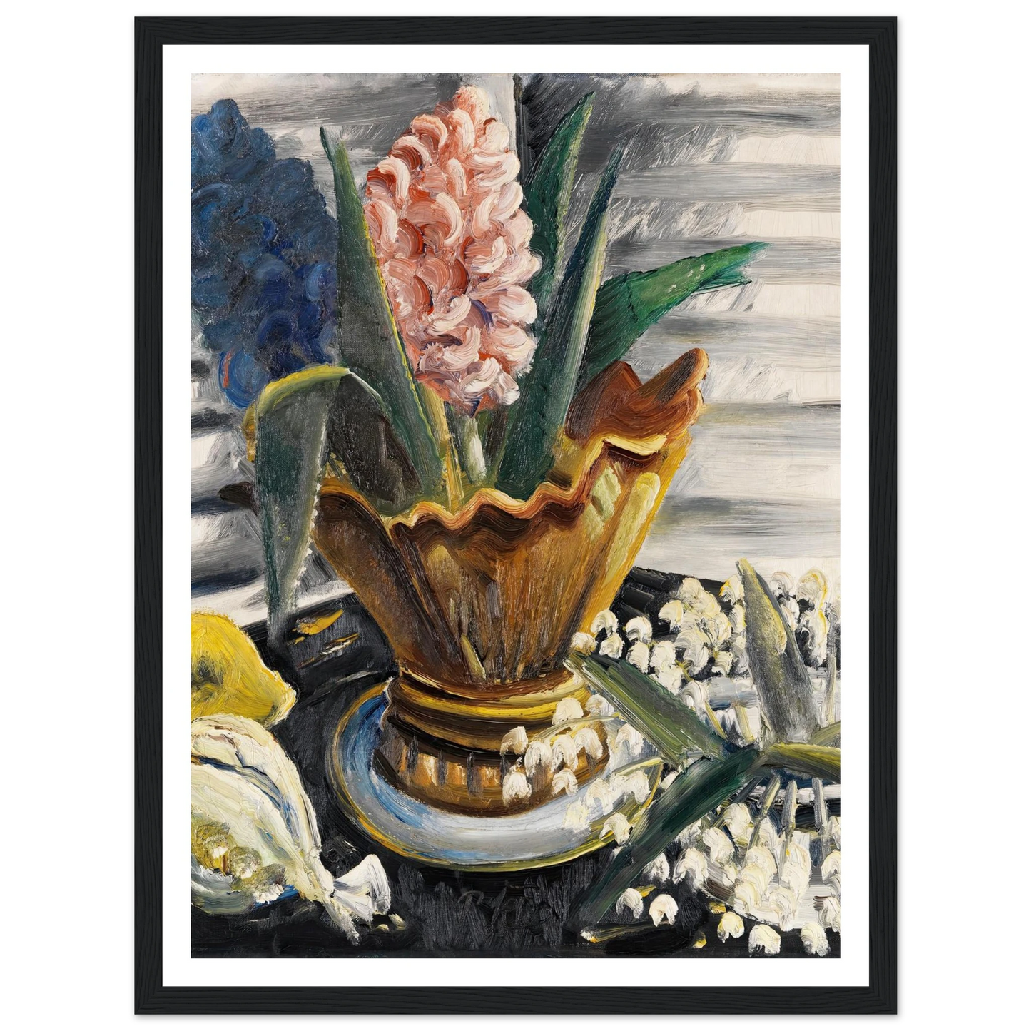 Stillleben mit Maiglöckchen (1930) Art Print | Paul Kleinschmidt - Framed Poster - 30x40 cm / 12x16″ - Black frame