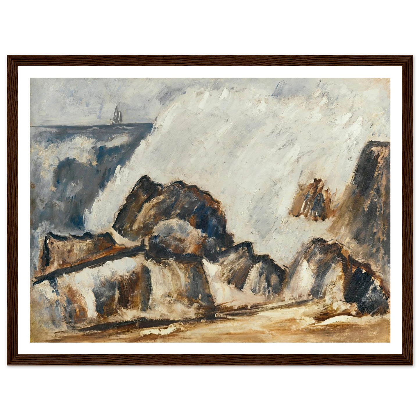 Storm Wave (1939-40) Art Print | Marsden Hartley - Framed Poster - 30x40 cm / 12x16″ - Black frame