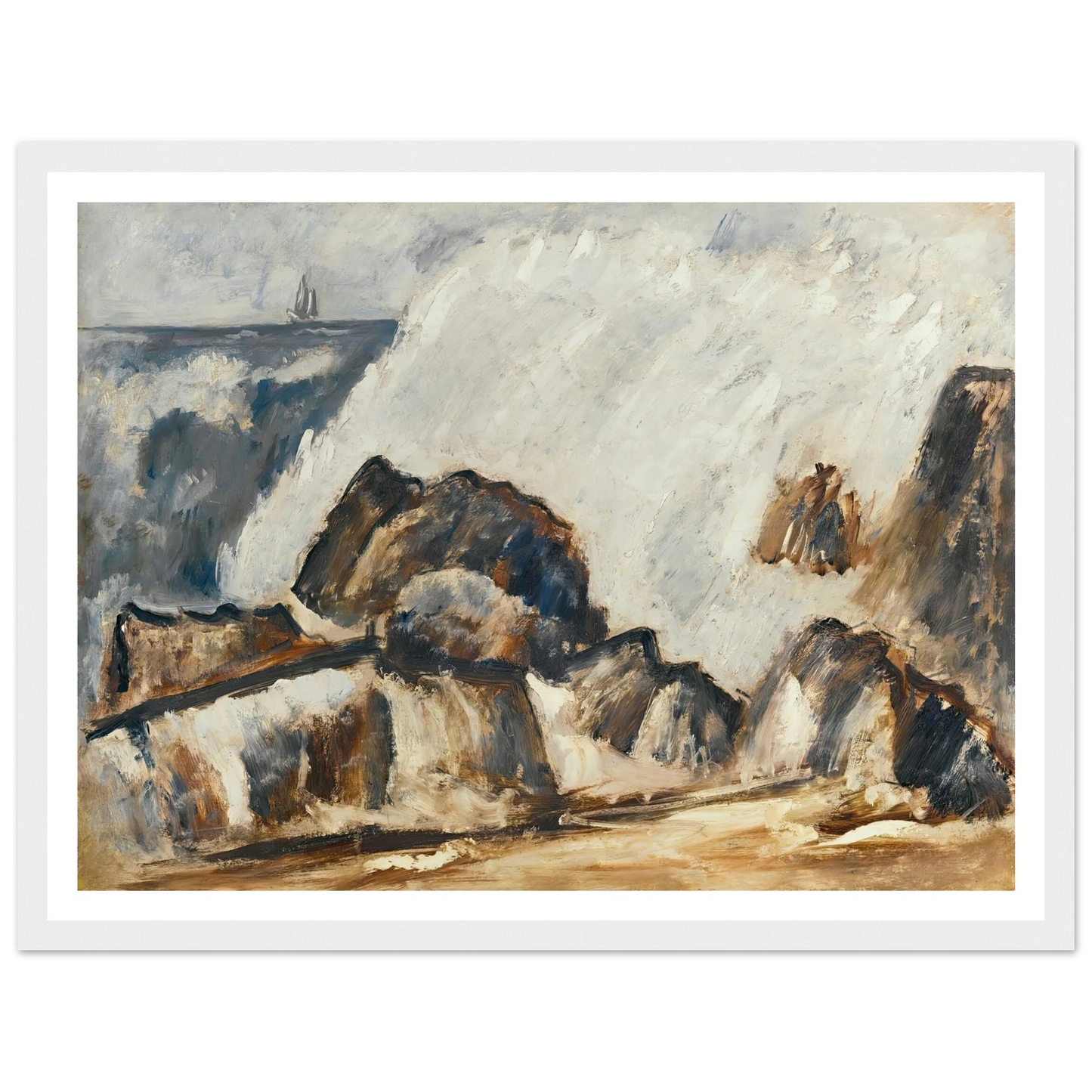 Storm Wave (1939-40) Art Print | Marsden Hartley - Framed Poster - 30x40 cm / 12x16″ - Black frame