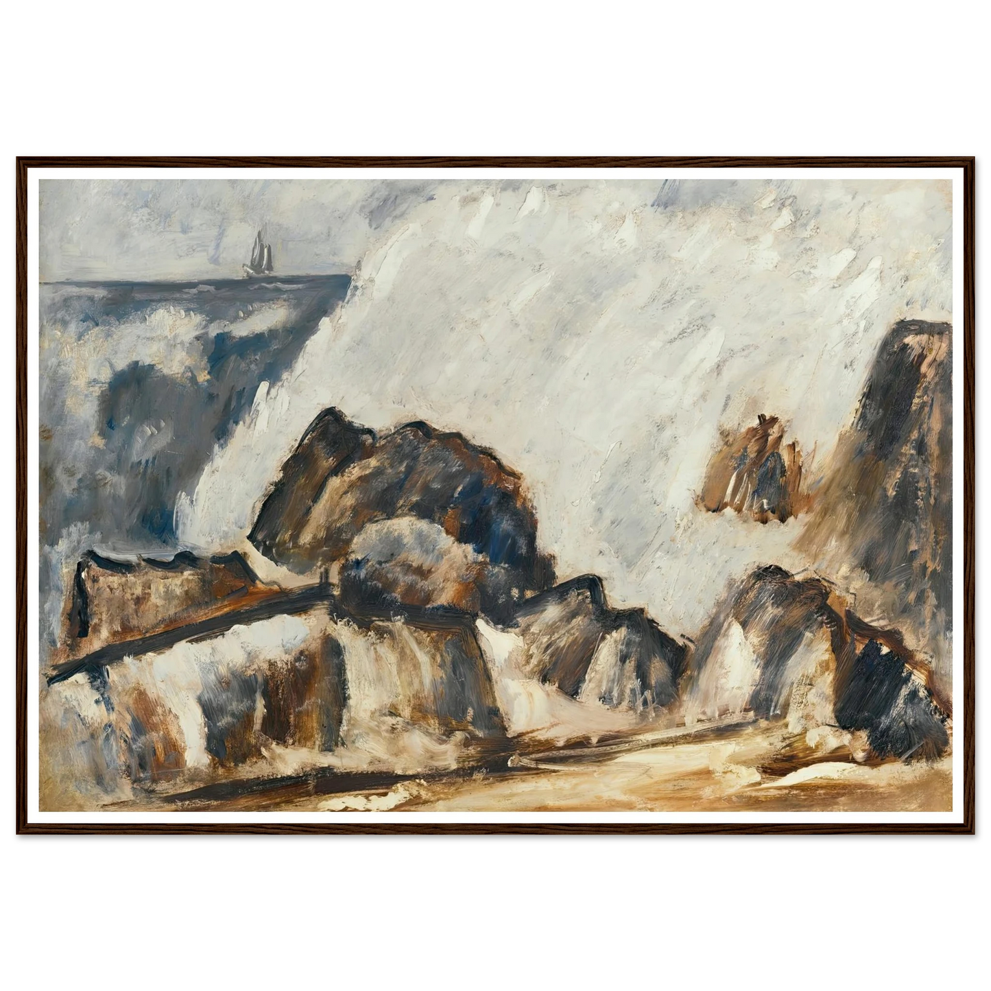 Storm Wave (1939-40) Art Print | Marsden Hartley - Framed Poster - 30x40 cm / 12x16″ - Black frame