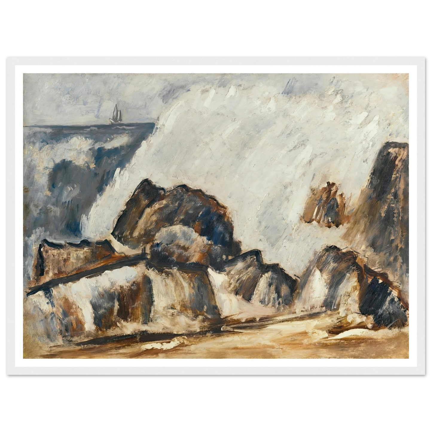 Storm Wave (1939-40) Art Print | Marsden Hartley - Framed Poster - 30x40 cm / 12x16″ - Black frame