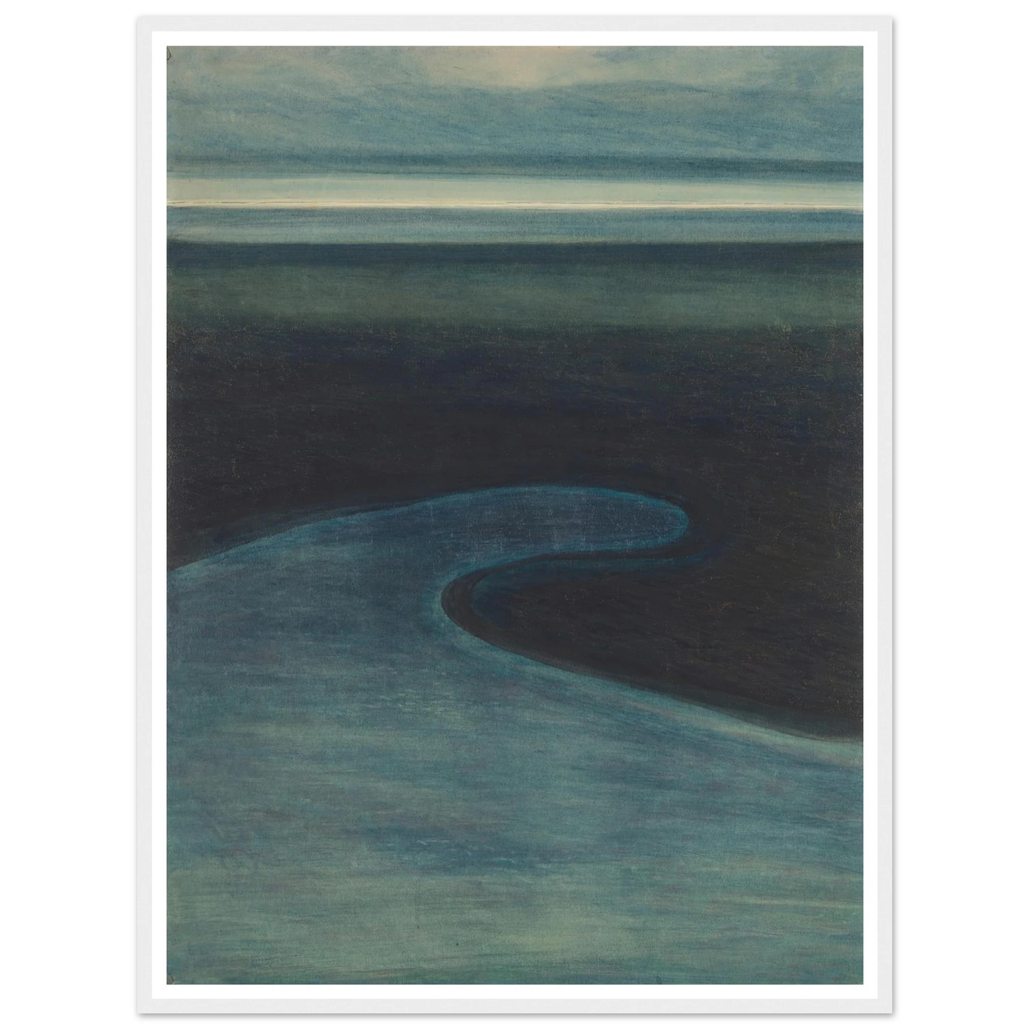 Strand bij laagtij (1909) Art Print | Leon Spilliaert - Framed Poster - 30x40 cm / 12x16″ - Black frame