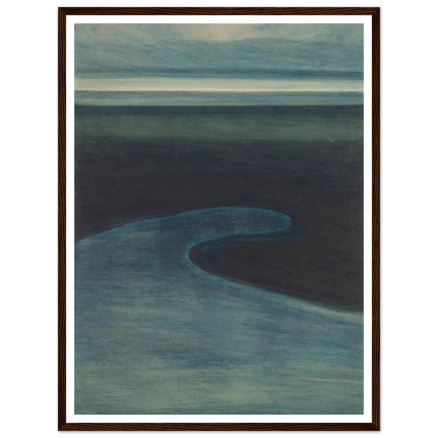 Strand bij laagtij (1909) Art Print | Leon Spilliaert - Framed Poster - 30x40 cm / 12x16″ - Black frame