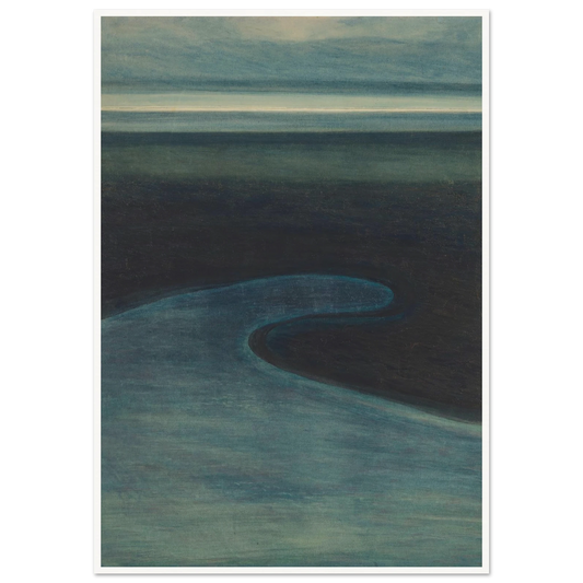 Strand bij laagtij (1909) Art Print | Leon Spilliaert - Framed Poster - 30x40 cm / 12x16″ - Black frame