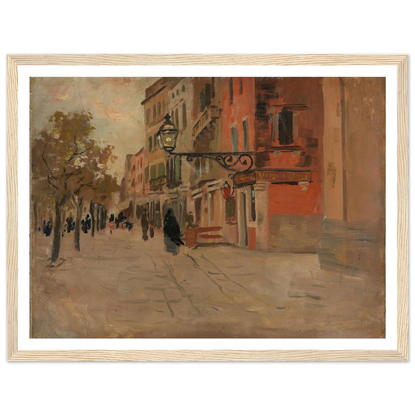 Street in Venice (1894) Art Print | Frits Thaulow - Framed Poster - 30x40 cm / 12x16″ - Black frame