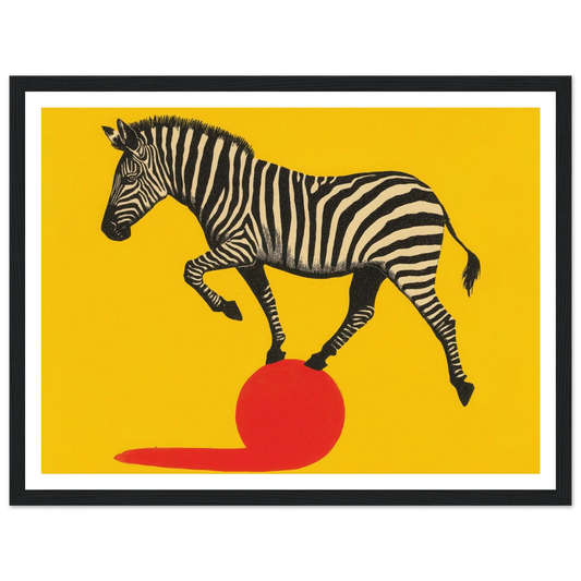 Stripes and Sphere - Framed Poster - 30x40 cm / 12x16″ - Black frame