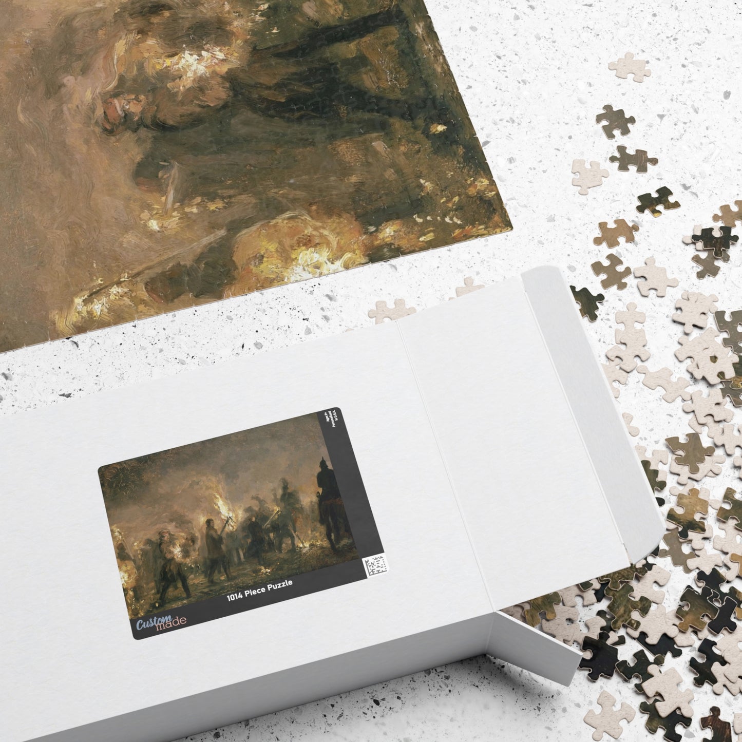 Studentenfackelzug Puzzle | Adolph von Menzel - - 1014 pcs (Horizontal) - 