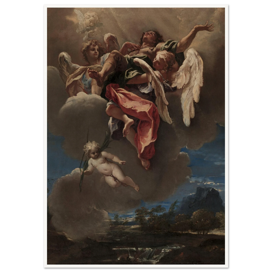 Study for ‘An Apotheosis of a Saint’ (for San Bernardino dei Morti, Milan) (c. 1695) Art Print | Sebastiano Ricci - Framed Poster - 30x40 cm / 12x16″ - Black frame