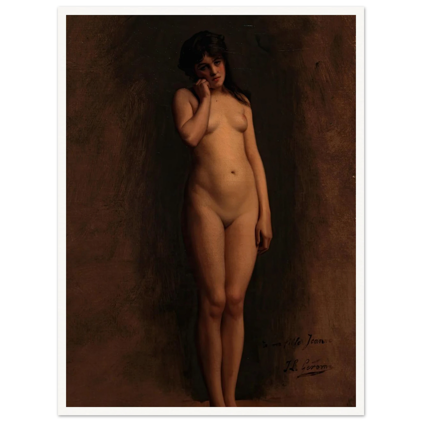 Study for Slave Market in Ancient Rome (1886) Art Print | Jean Leon Gerome - Framed Poster - 30x40 cm / 12x16″ - Black frame