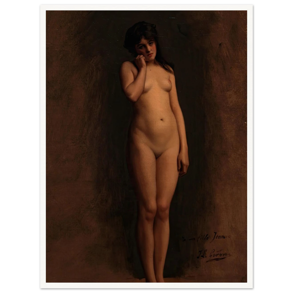 Study for Slave Market in Ancient Rome (1886) Art Print | Jean Leon Gerome - Framed Poster - 30x40 cm / 12x16″ - Black frame