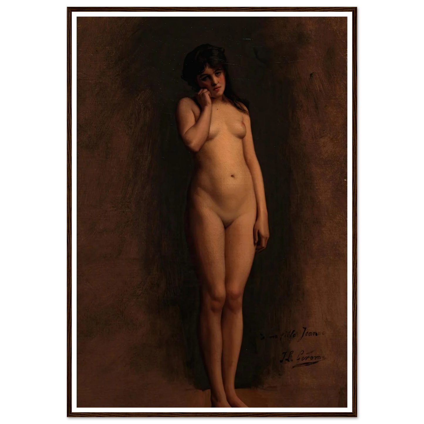 Study for Slave Market in Ancient Rome (1886) Art Print | Jean Leon Gerome - Framed Poster - 30x40 cm / 12x16″ - Black frame